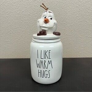 FINAL PRICE Rae Dunn Disney Olaf I like Warm Hugs Canister